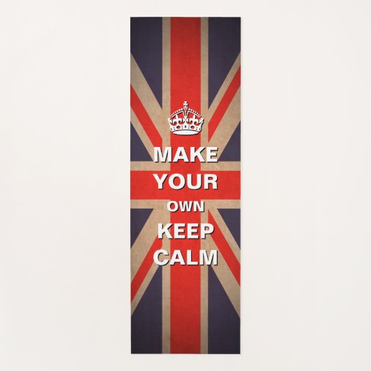 Union Jack Keep Calm Yoga Mat | Single Sided Print (Voorkant)