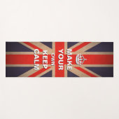 Union Jack Keep Calm Yoga Mat | Single Sided Print (Voorkant (horizontaal))