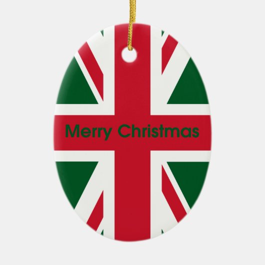 Union Jack Keramisch Ornament (Voorkant)