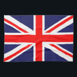 Union Jack Kitchen Towel Theedoek<br><div class="desc">Keukenhanddoek met afbeelding van Union Jack Flag.</div>