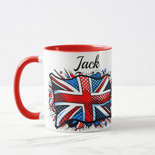 Union jack koffiekop mok (Links)