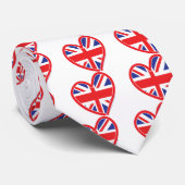 Union Jack Koninklijk Hart Stropdas (Opgerold)