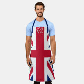 Union Jack kookschort - Retro Britse vlag cadeau Schort (Gedragen)