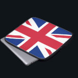 Union Jack-laptop-Hoesje Laptop Sleeve<br><div class="desc">De vlag van de Unie of de vlag van de Unie is de nationale vlag van het Verenigd Koninkrijk. De vlag van de Unie van Jack heeft ook een officiële of semi-officiële status in een aantal andere Gemenebestgebieden; zo is de vlag van de Unie bij resolutie van het Parlement een...</div>