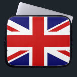 Union Jack Laptop Sleeve<br><div class="desc">Eenvoudig en schoon Brits vlaggen Union Jack.</div>