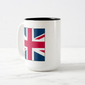 Union Jack Large Two Tone 15 Oz Mug Tweekleurige Koffiemok (Voorkant links)