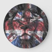 Union Jack Lion Grote Klok (Voorkant)