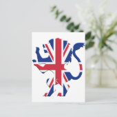 Union Jack Lion Rampant Briefkaart (Staand voorkant)