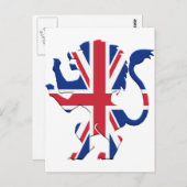 Union Jack Lion Rampant Briefkaart (Voorkant / Achterkant)