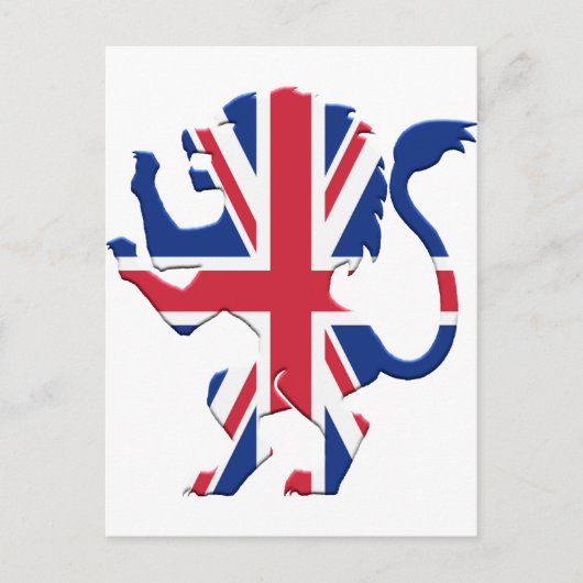 Union Jack Lion Rampant Briefkaart (Voorkant)
