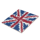Union Jack Liquid Art Craft DIY Tegeltje (Zijkant)
