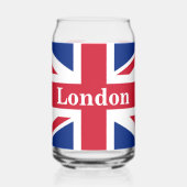 Union Jack London ~ British Flag Blikvorm Glas (Links)