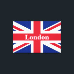 Union Jack London ~ British Flag Canvas Print<br><div class="desc">Vlag van het Verenigd Koninkrijk van Groot-Brittannië en Noord-Ierland met de Londense tekst. Het verlof zoals is, past tekst aan, of maakt leeg.</div>