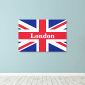 Union Jack London ~ British Flag Canvas Print (Insitu (Houten vloer))