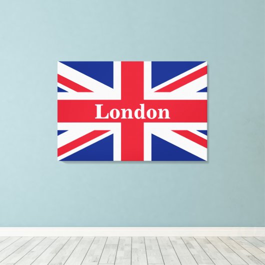 Union Jack London ~ British Flag Canvas Print (Insitu (Houten vloer))