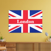 Union Jack London ~ British Flag Canvas Print (Insitu (Woonkamer))