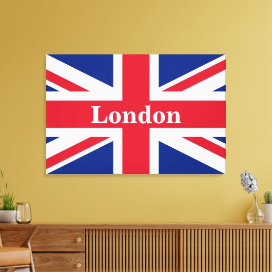 Union Jack London ~ British Flag Canvas Print (Insitu (Woonkamer))