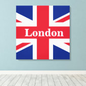 Union Jack London ~ British Flag Canvas Print (Insitu (Houten vloer))