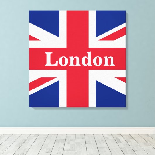 Union Jack London ~ British Flag Canvas Print (Insitu (Houten vloer))