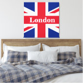 Union Jack London ~ British Flag Canvas Print (Insitu (Slaapkamer))