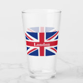 Union Jack London ~ British Flag Glas (Achterkant)