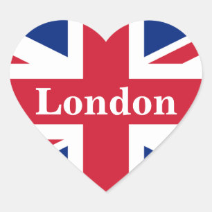 Union Jack London ~ British Flag Hart Sticker