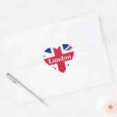 Union Jack London ~ British Flag Hart Sticker (Envelop)