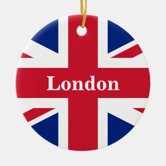Union Jack London ~ British Flag Keramisch Ornament (Voorkant)