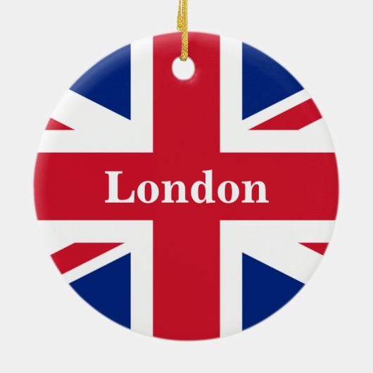 Union Jack London ~ British Flag Keramisch Ornament (Achterkant)