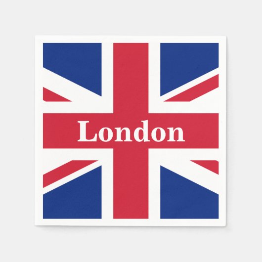 Union Jack London ~ British Flag Paper Dinner Napk Servet (Voorkant)