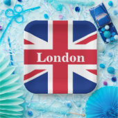 Union Jack London ~ British Flag Papieren Bordje (Feest)