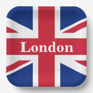 Union Jack London ~ British Flag Papieren Bordje
