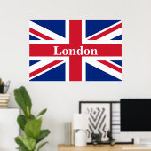 Union Jack London ~ British Flag Poster (Thuiskantoor)