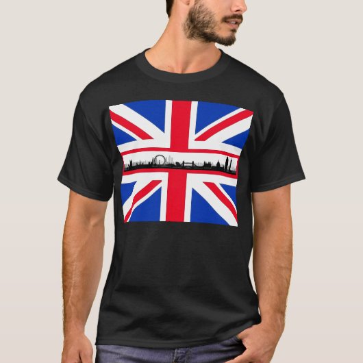 Union Jack London Skyline T-shirt (Voorkant)