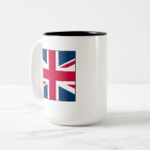 Union Jack Medium formaat twee-tint 15 oz. mok (Voorkant links)