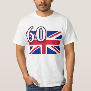 Union Jack met 60 voor de Diamond Jubilee T-shirt