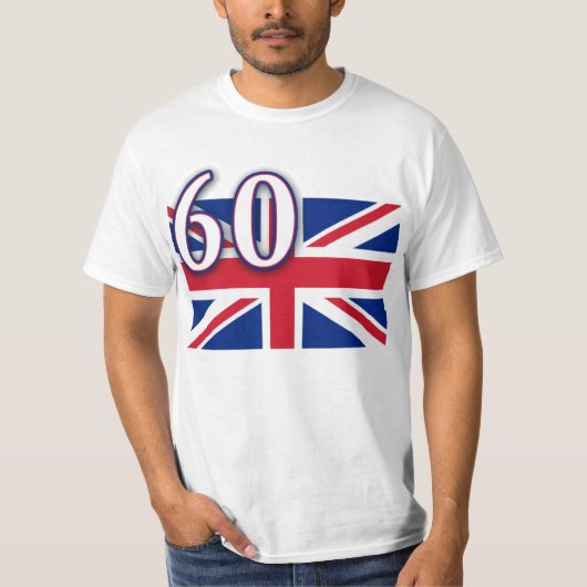 Union Jack met 60 voor de Diamond Jubilee T-shirt (Voorkant)