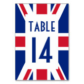 Union Jack met blauwe nummer Kaart (Voorkant)