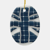 Union Jack met fotovoltaïsche zonnepanelen. Keramisch Ornament (Voorkant)