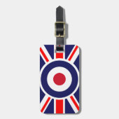 Union Jack Mods England Target Bagagelabel (Voorkant verticaal)