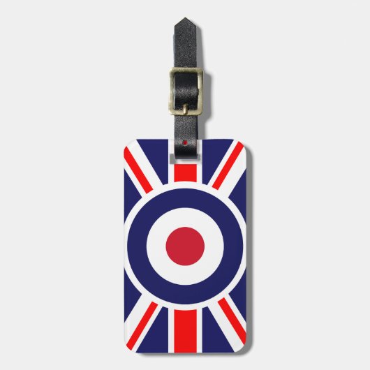 Union Jack Mods England Target Bagagelabel (Voorkant verticaal)