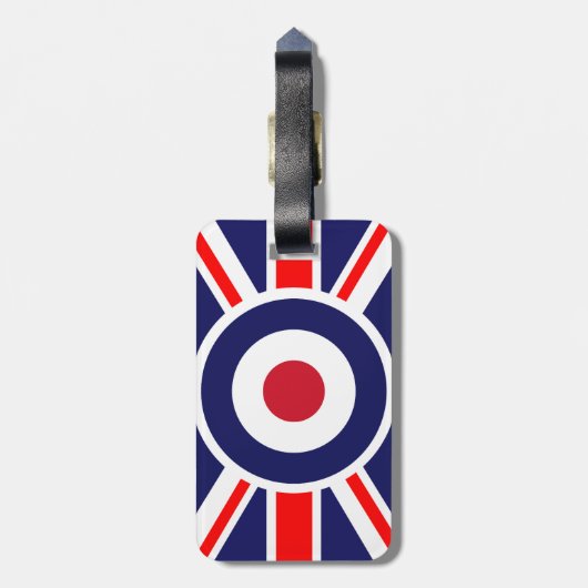 Union Jack Mods England Target Bagagelabel (Achterkant verticaal)