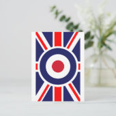 Union Jack Mods England Target Briefkaart (Staand voorkant)