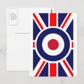 Union Jack Mods England Target Briefkaart (Voorkant / Achterkant)