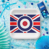 Union Jack Mods England Target Papieren Bordje (Feest)