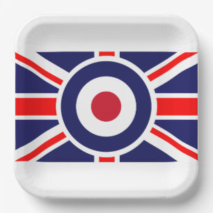 Union Jack Mods England Target Papieren Bordje