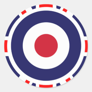 Union Jack Mods England Target Ronde Sticker