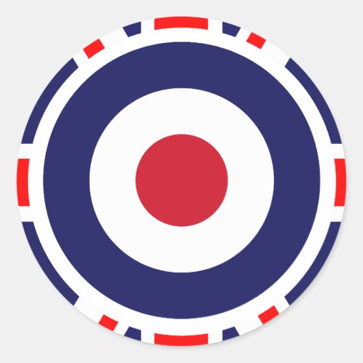 Union Jack Mods England Target Ronde Sticker (Voorkant)