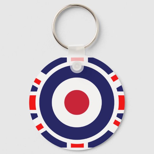 Union Jack Mods England Target Sleutelhanger (Voorkant)