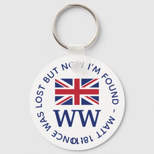 UNION JACK Monogram Sleutelhanger (Voorkant)